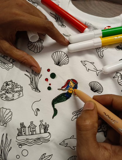 Magical Coloring Dress + Washable Coloring Pens